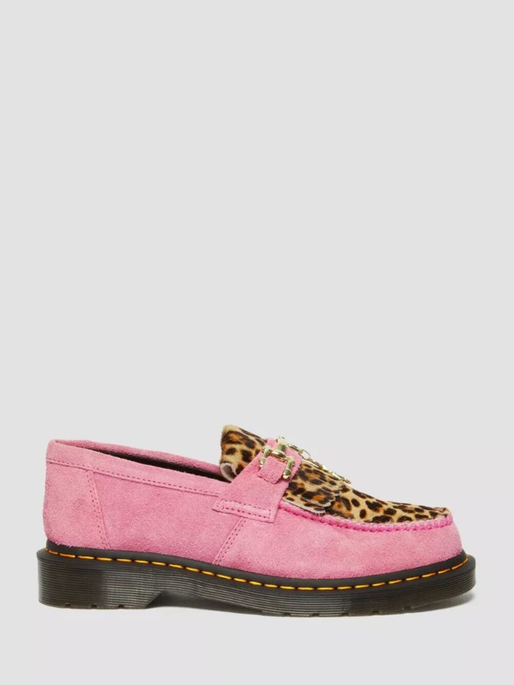Dr. Martens Adrian Hair-On Leopard Snaffle Loafers Fondant Pink 31508099 Mens 10 - Picture 14 of 16